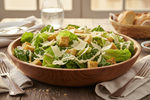 Load image into Gallery viewer, Family Caesar Salad in a large wooden bowl with romaine lettuce, croutons and parmesan
