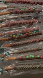 Load and play video in Gallery viewer, Chocolate Dipped Pretzels
