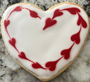 Valentine’s sugar cookies with royal icing